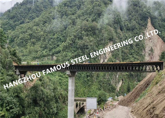China 200 o tipo pista Bailey Bridge de aço do dobro 50 toneladas carrega a construção galvanizada da capacidade fornecedor