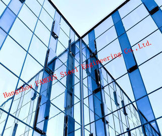 China Projeto de alumínio de vidro moderado quadro escondido moderno do EPS da parede de cortina da dupla camada fornecedor