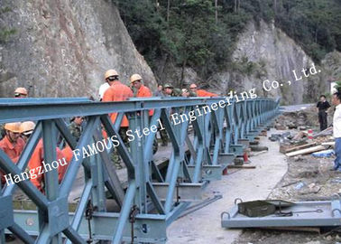 China 200 tipo ponte de aço galvanizada permanente das fileiras do dobro da ponte de Bailey do tratamento de superfície fornecedor
