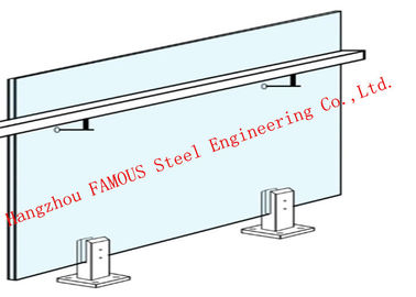 China Parte inferior de vidro de alumínio da canaleta em U da balaustrada do metal home da decoração para dentro e fora fornecedor