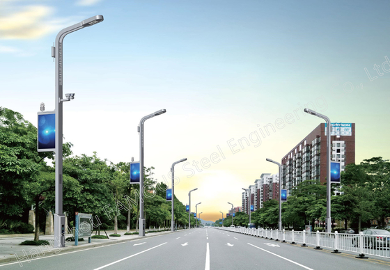 China Impermeável toda em uma infraestrutura conduzida integrada esperta de polo de iluminação 5G da rua fornecedor
