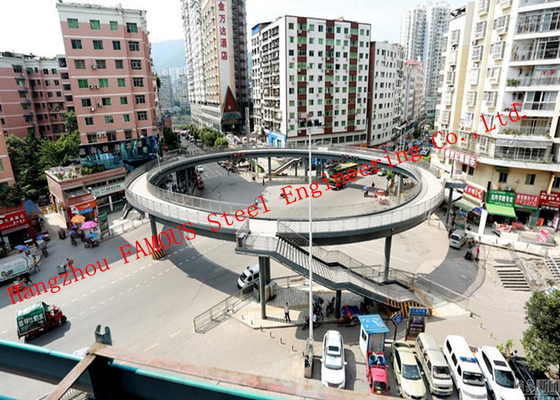 China A instalação fácil pré-fabricou a ponte pedestre de Skywalk da construção de aço fornecedor