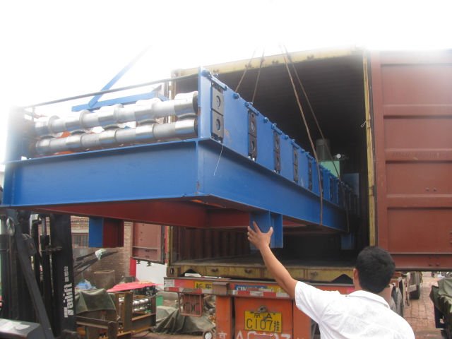 PLC Panasonic da máquina da formação de folha do telhado da plataforma de assoalho para a construção de aço 4