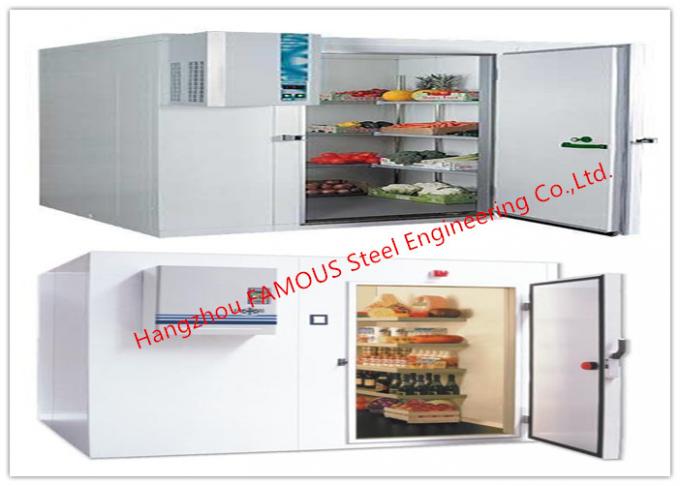 Painel pequeno da sala fria da cozinha com câmara fria do armazenamento do alimento da unidade de refrigeração para o uso do restaurante 0