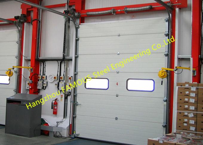 Portas industriais motorizadas da garagem com uso rápido de controle remoto da emergência do fogo das portas da resposta 0