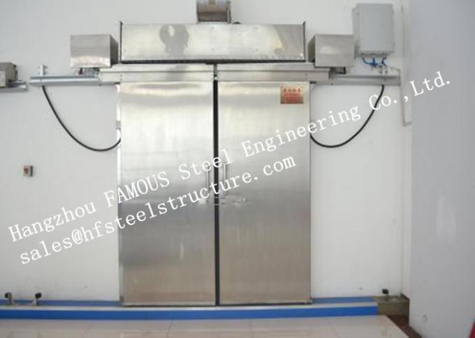 Porta deslizante isolada automática do metal pesado industrial para o armazenamento da sala fria 0