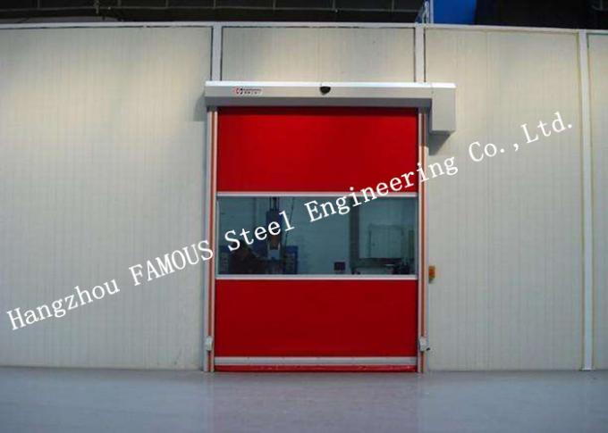 Portas industriais transparentes verticalmente de abertura da garagem com as portas flexíveis do obturador da cortina 0