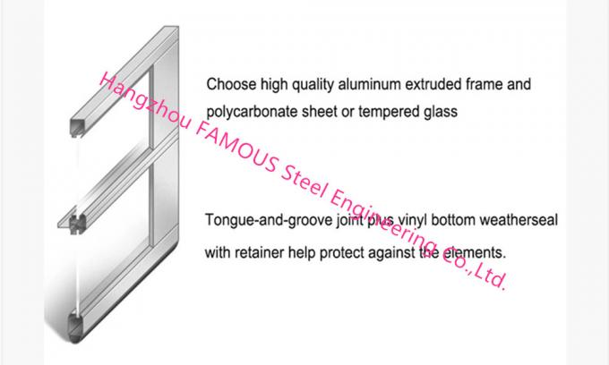 Porta aérea de vista completa de vidro moderada isolada alumínio motorizada da garagem 0
