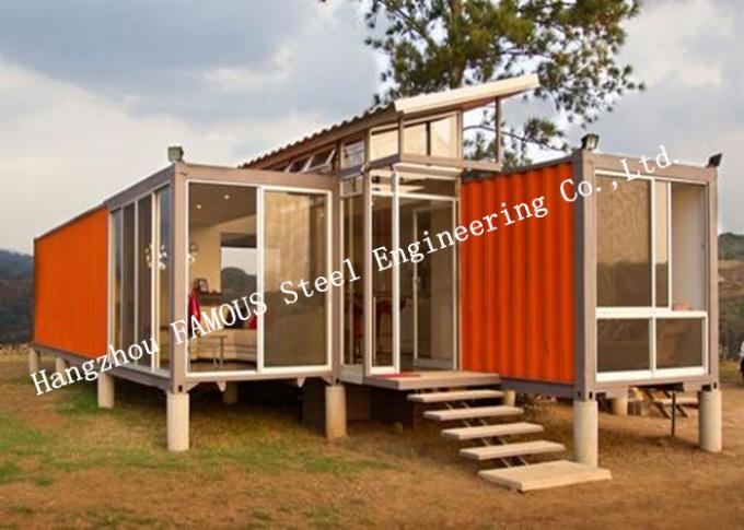 casa isolada decorada do recipiente da casa pré-fabricada de 20ft a instalação fácil modular para viver 0