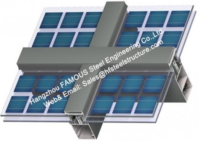 Photovoltaics integrou a parede de cortina de vidro dos módulos solares das fachadas com único componente de vidro 0