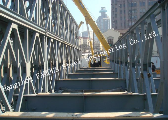O estilo moderno pré-fabricou o tratamento de superfície galvanizado de aço modular de ponte de Bailey 0