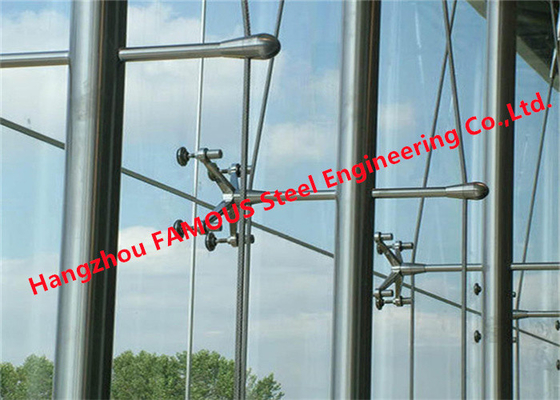China O ponto de vidro de alumínio da parede de cortina da construção de aço fixou construções vitrificadas da aranha fornecedor