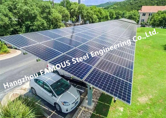 China A estrutura da produção de energia anodizou os Carports solares de alumínio do picovolt do painel fotovoltaico fornecedor