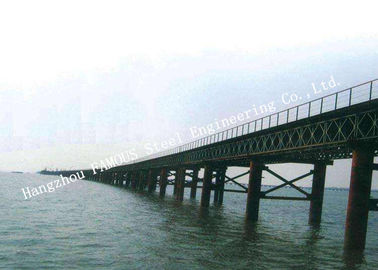 China Conjunto de aço pré-fabricado da construção de ponte de Bailey da única pista de Multispan fornecedor