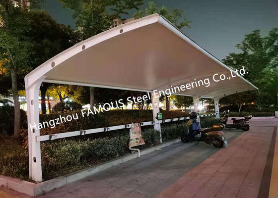 China Estrutura de aço da membrana da vela de PVDF que telha a vertente da garagem da casa pré-fabricada do estacionamento do carro fornecedor