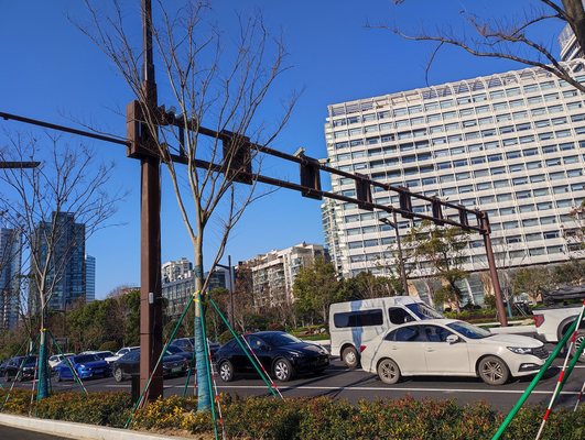 China Sinal de tráfego de aço galvanizado única coluna Polos para sinais médios e pequenos do alarme do tamanho fornecedor
