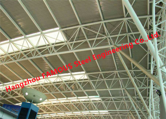 China ETFE PTFE revestiu o padrão de aço estrutural de América Europa do dossel do fardo do telhado da tela da membrana do estádio fornecedor