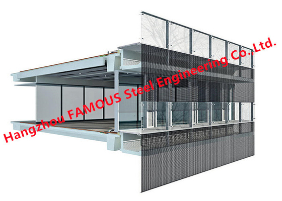 China Pele dobro ventilada da fachada de vidro de aço da parede de cortina para o prédio de escritórios comercial fornecedor