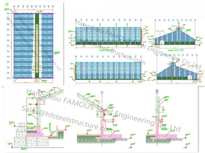 Projetos estruturais de aço de engenharia civil da oficina para fabricações 3