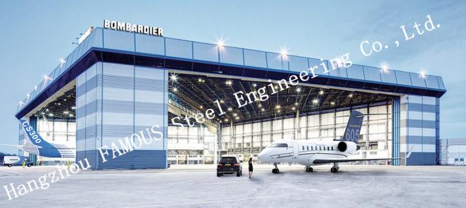 Construções do hangar dos aviões do desenvolvimento do aeroporto, construções de aço dos hangares do avião 2