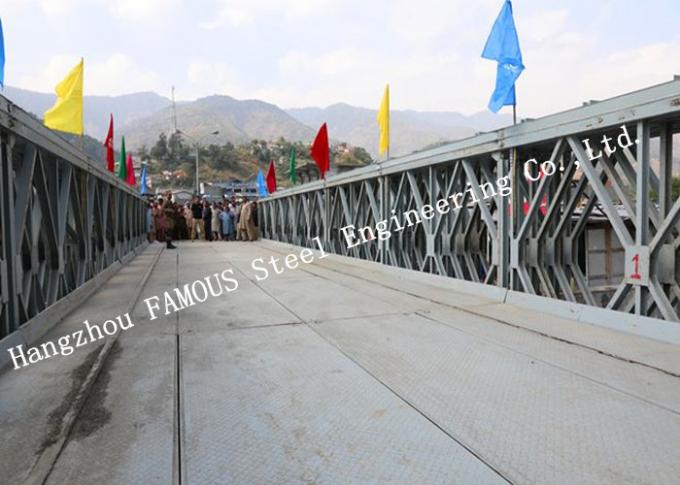 Ponte de Bailey estrutural de aço pré-fabricada do construtor de aço do aço reforçado Q345 0