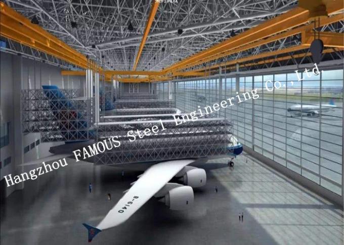Construção sísmica da prova das construções pré-fabricadas flexíveis do hangar dos aviões da construção de aço do projeto 0