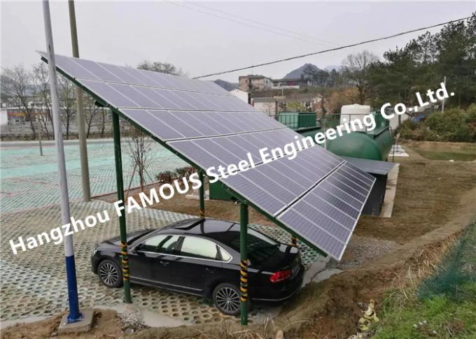 A estrutura da produção de energia anodizou os Carports solares de alumínio do picovolt do painel fotovoltaico 0
