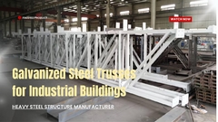 Estruturas pré-fabricadas de estrutura de espaço pesado Estrutura de truss de aço para edifícios industriais